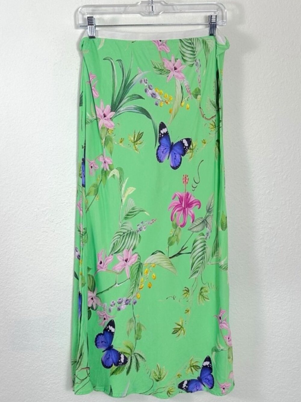 Anthropologie The Tilda Midi Slip Skirt Floral Butterfly Print Y2K 90s Small - Picture 6 of 12